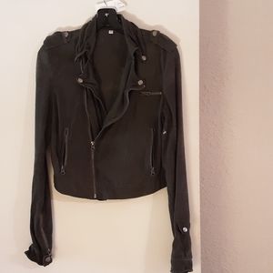 NWT Jakett etc leather moto jacket S
